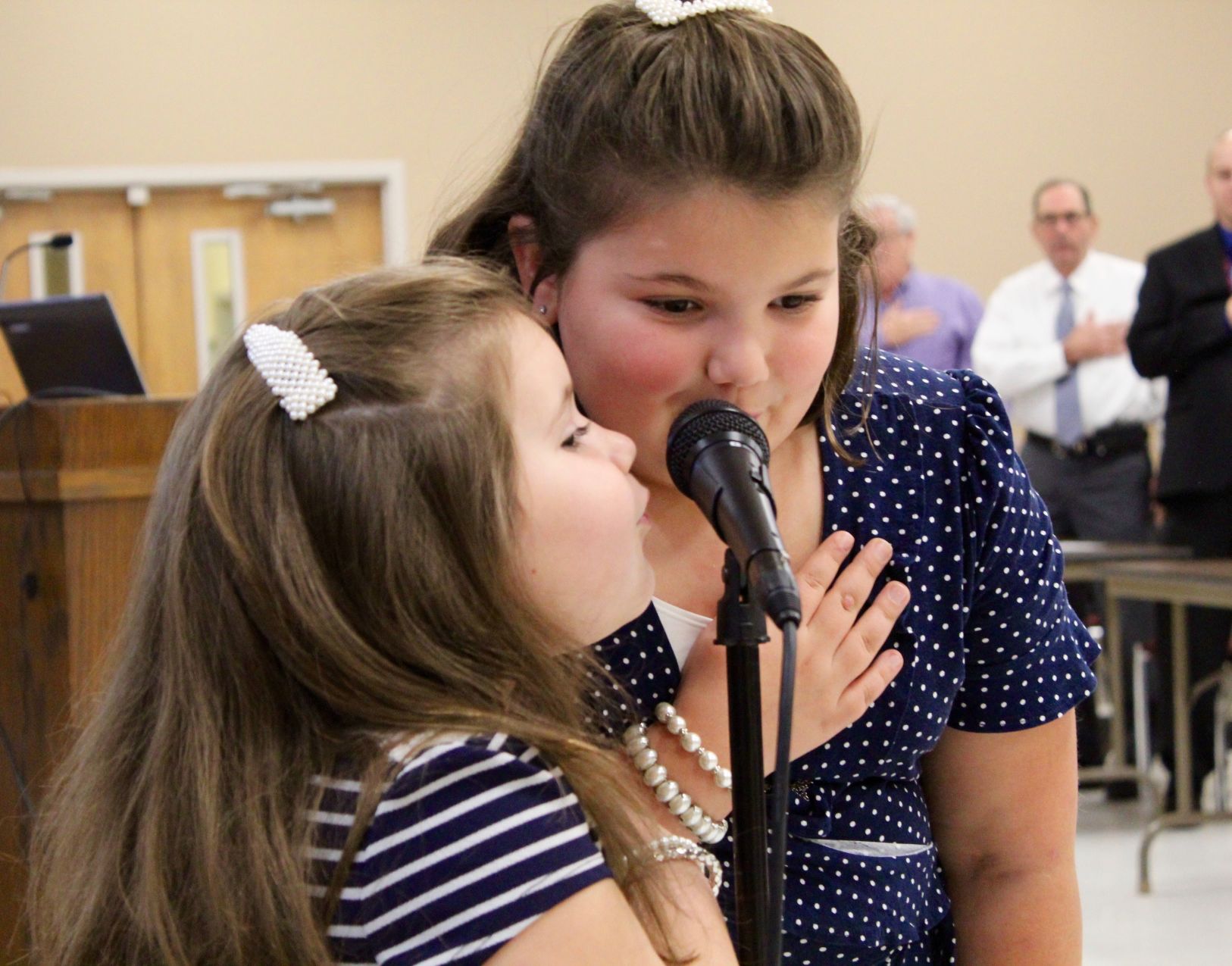 Youngsters lead Pledge for school board